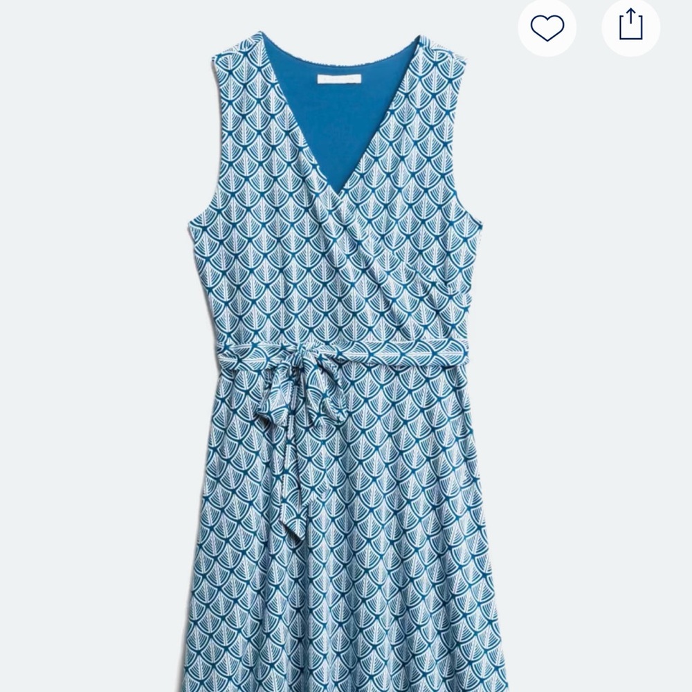 41 Hawthorn Teal Geometric Wrap Dress